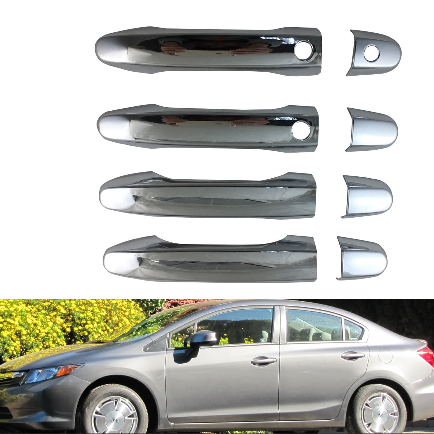 2012-2015 Civic MK9 handle Civic CIVIC door handle chrome-plated handle trim car exterior parts