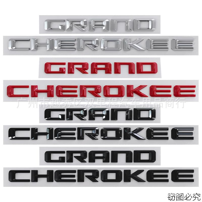 For Jeep Grand Cherokee Decal, Grand Cherokee Emblem Door Badge ABS Modified Decal