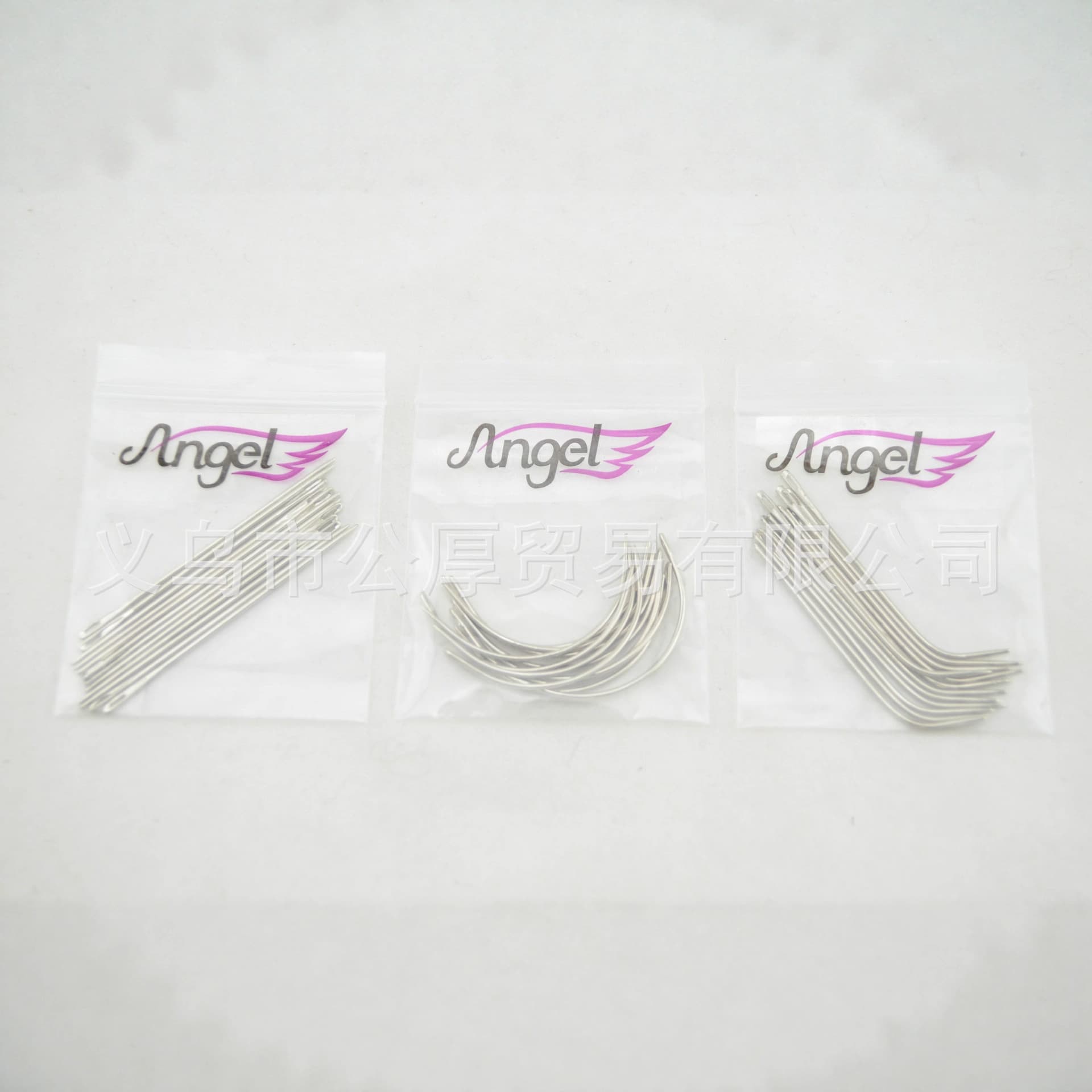 6cm weft needles for hair extensions, hair curtain needles, C type, I type, J type needles, 12 pcs/pack
