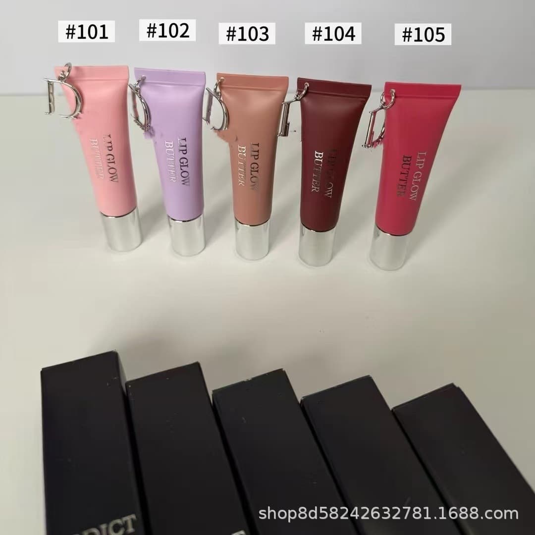 2025 New Version Foreign Trade Cross-Border Brand Same Style Pendant Jelly Lip Gloss Shiny Lip Care Lip Glaze Moisturizing Makeup