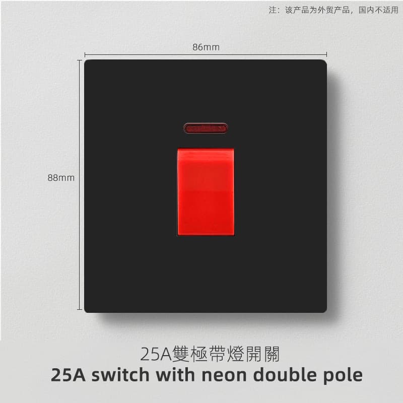 UK Standard Black Switch Socket 1 Gang 13A Socket Multi-Function 5-Hole USB European French Socket 2.5A Switch