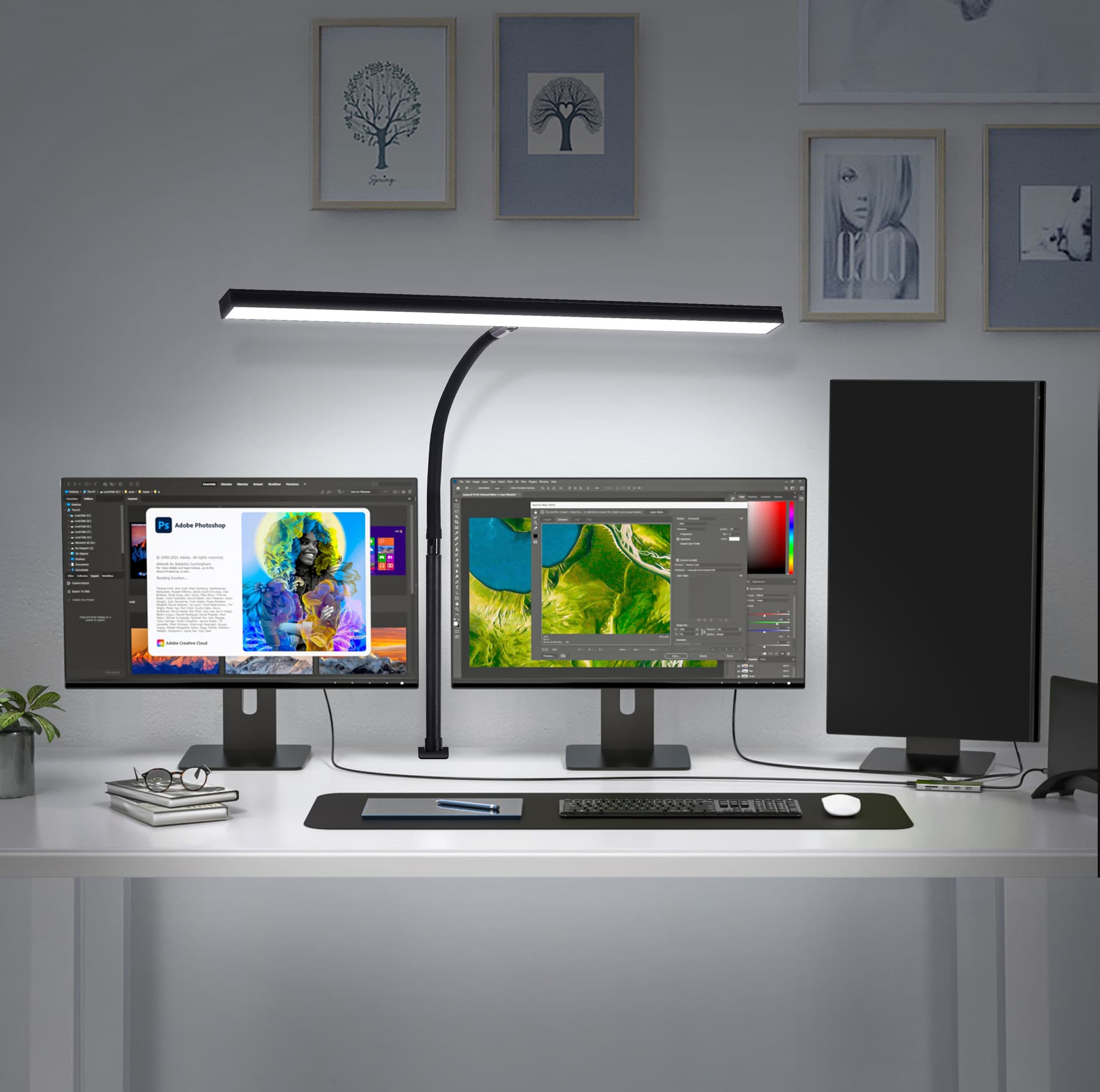 Computer Screen Light & Eye-Care Desk Lamp, Engineer-Designed Soft Light Dimming USB-Powered Display Lamp