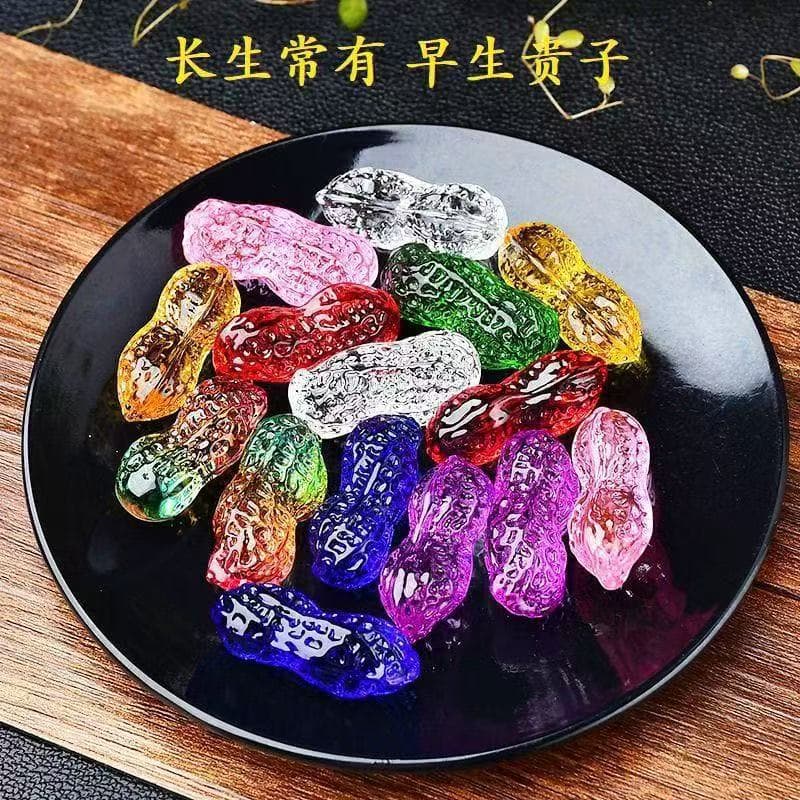 Manufacturer wholesale glazed citrine peanut ornaments wedding wedding room decorations home craft gifts