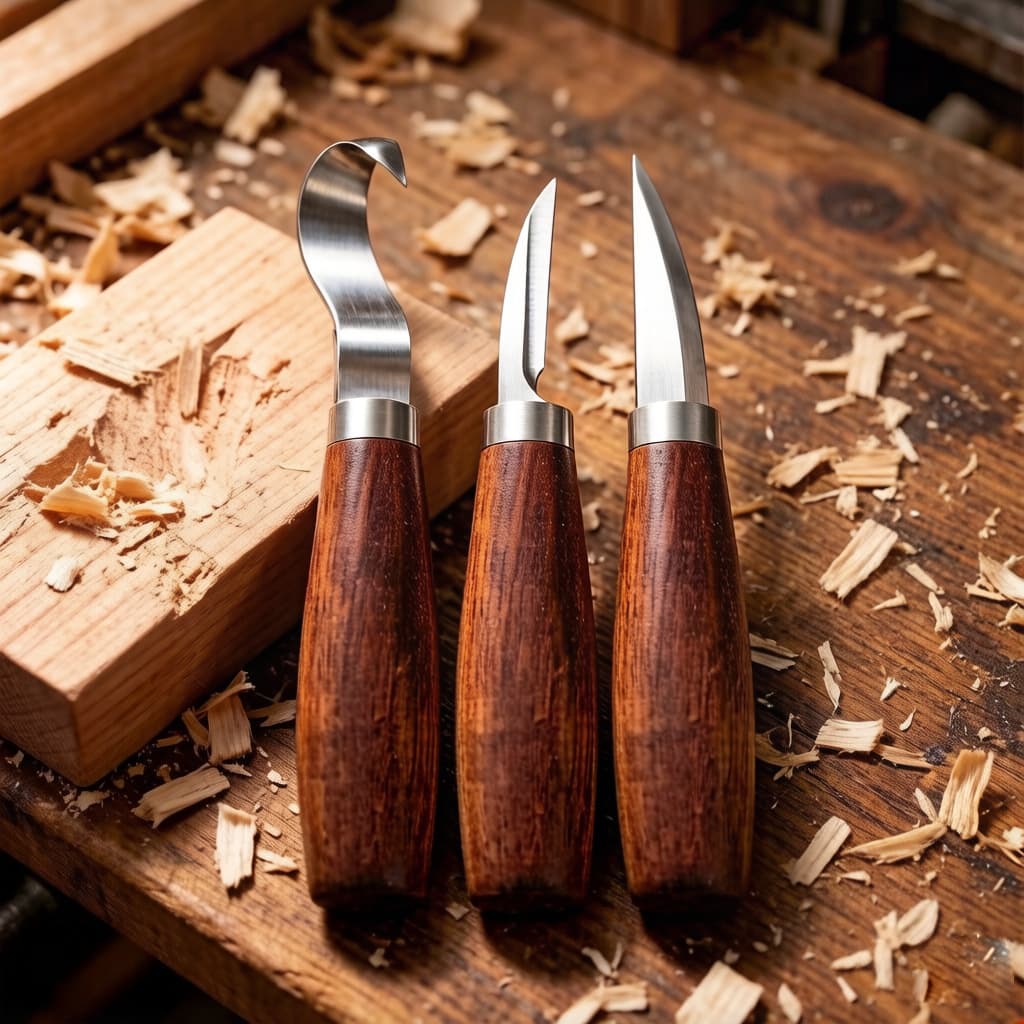 Professional Wood Carving Knife DIY Wood Carving Knife Curved Knife Hand Carved Spoon Full Set Tools Wood Carving Tools