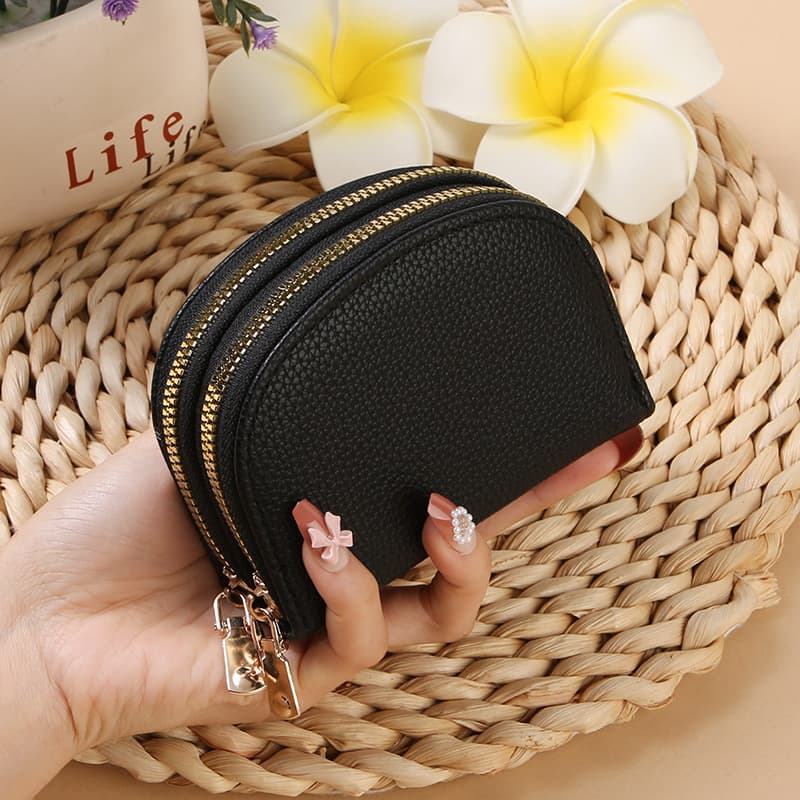 Women's Wallet Card Holder 2026 New Style Accordion Wallet Double Layer Zipper Multi-Function Large Capacity