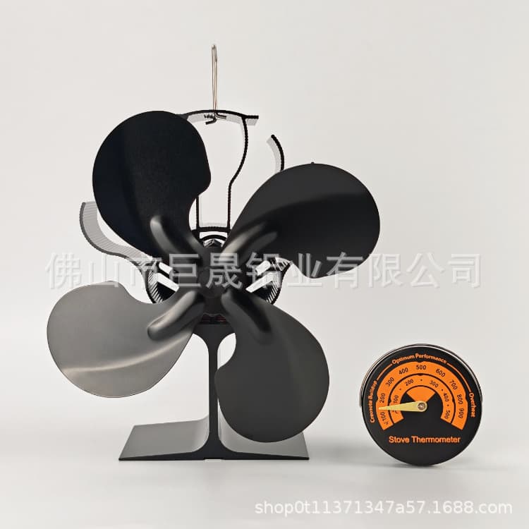 Fireplace Accessories Magnetic Stove Thermometer Wood Burner Top Thermometer Thermal Powered Fan Thermometer