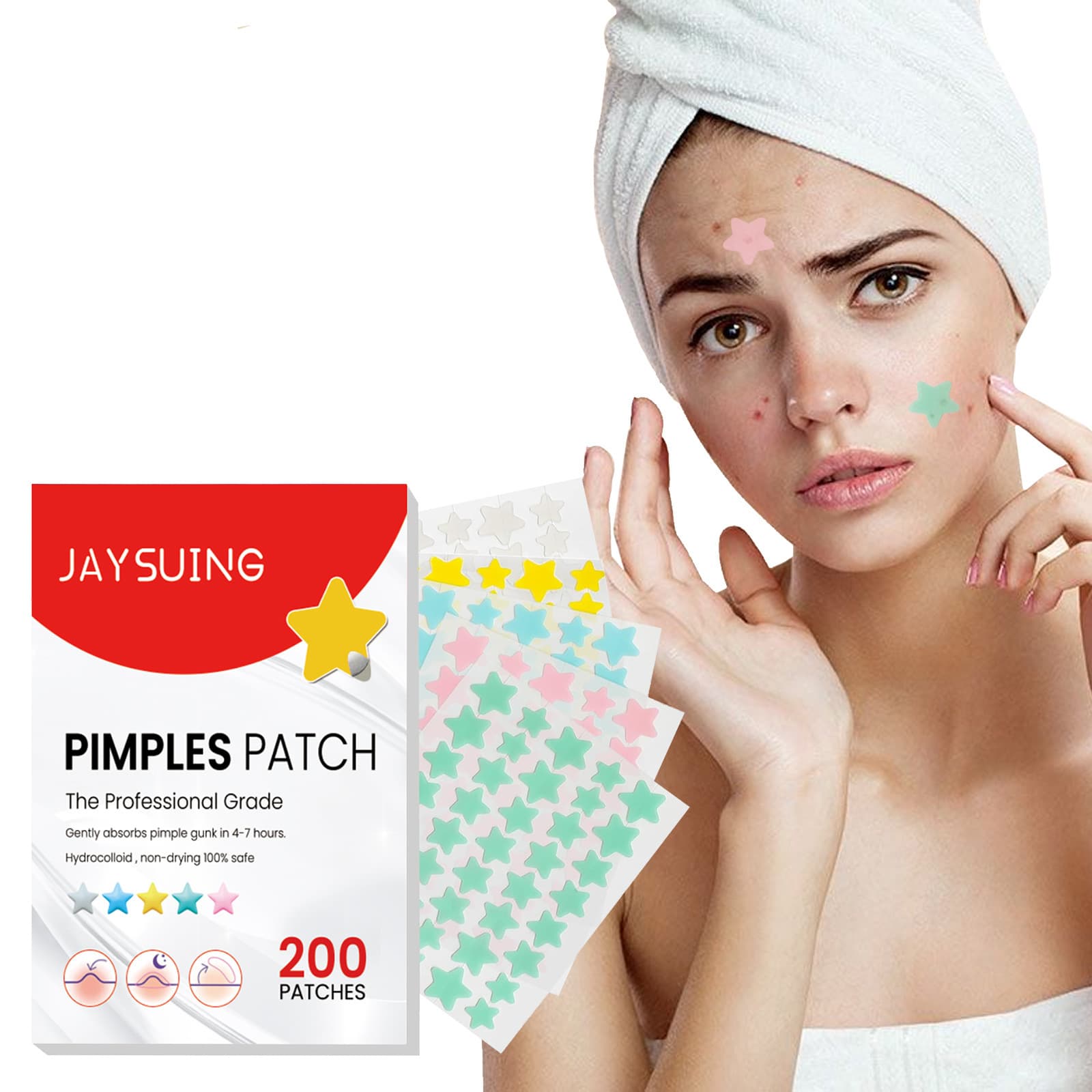 Jaysuing Acne Patches Acne Spot Repair Skin Blemish Cover Pimple Patch