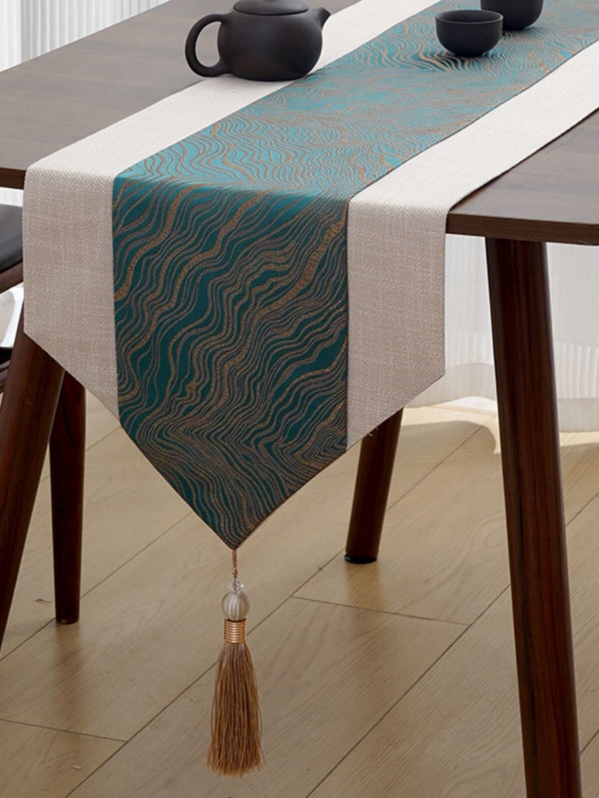 Luxury Modern Table Runner for Coffee Table, Dining Table, Long Tablecloth, Bed Runner, Bed End Decoration, New Year Tea Table Mat