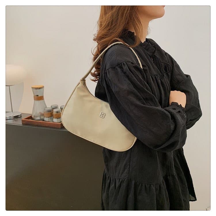 Armpit bag full category new Korean jacquard letter shoulder bag retro embossed full label embroidery fashion handbag