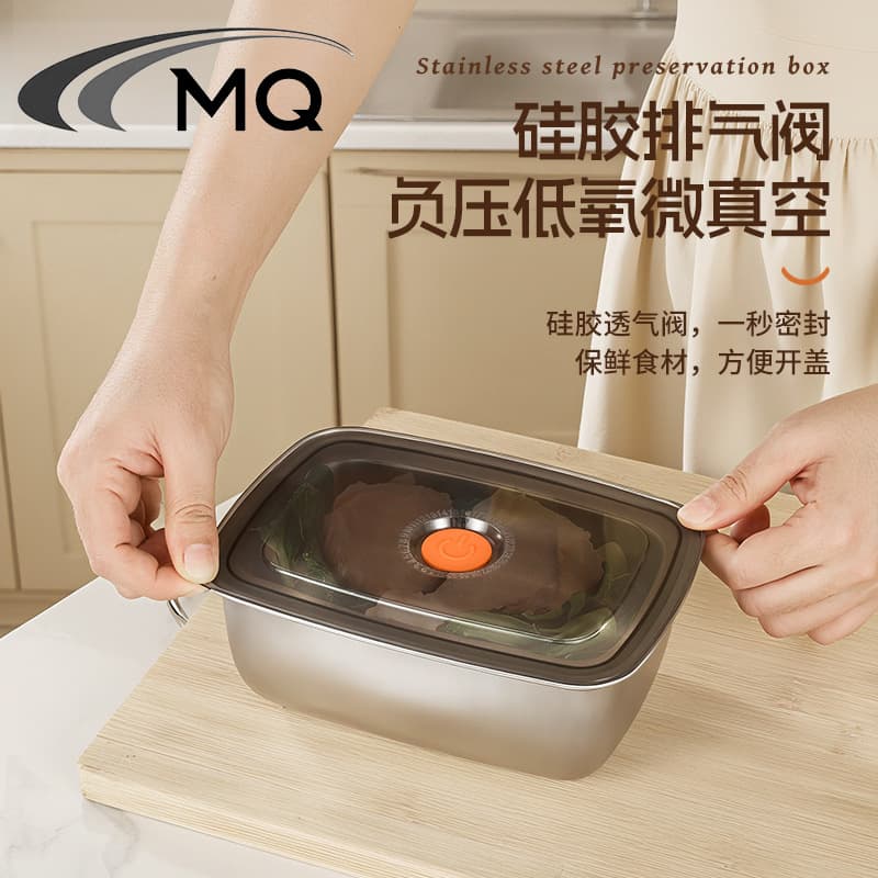 Factory Direct Stainless Steel Food Storage Container, Lunch Box, Refrigerator Sealed Freezer Box with Lid, Storage Box
