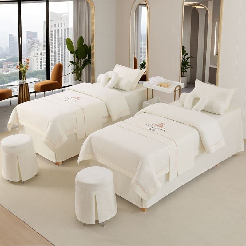 New Beauty Bed Cover Set, High-End Luxury, Beauty Salon, Physiotherapy Massage, Head Therapy, Ear Cleaning, Head Therapy Bed Cover, Universal
