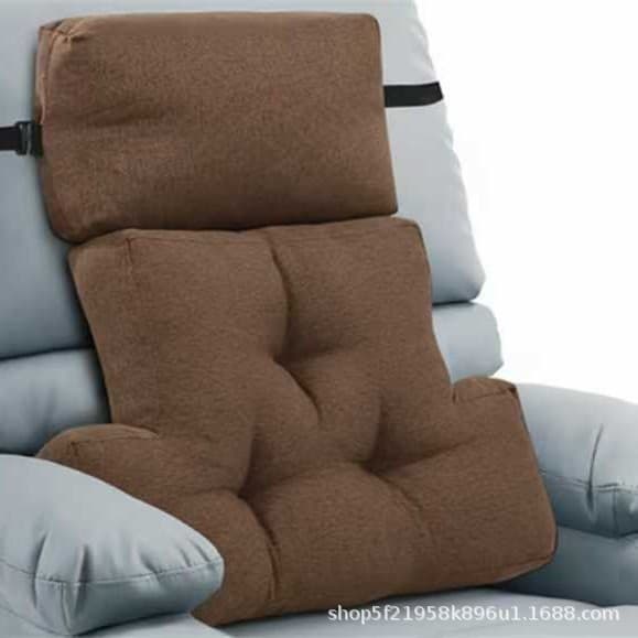 Office Chair Cushion Thickened Seat Cushion with Backrest Integrated High Resilience Soft Padding Lumbar Support for Students