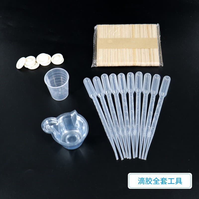 Barbara Resin Mold 3ml Dropper 30ml Measuring Cup Dispensing Cup Popsicle Stick Finger Cot Resin Tool Set