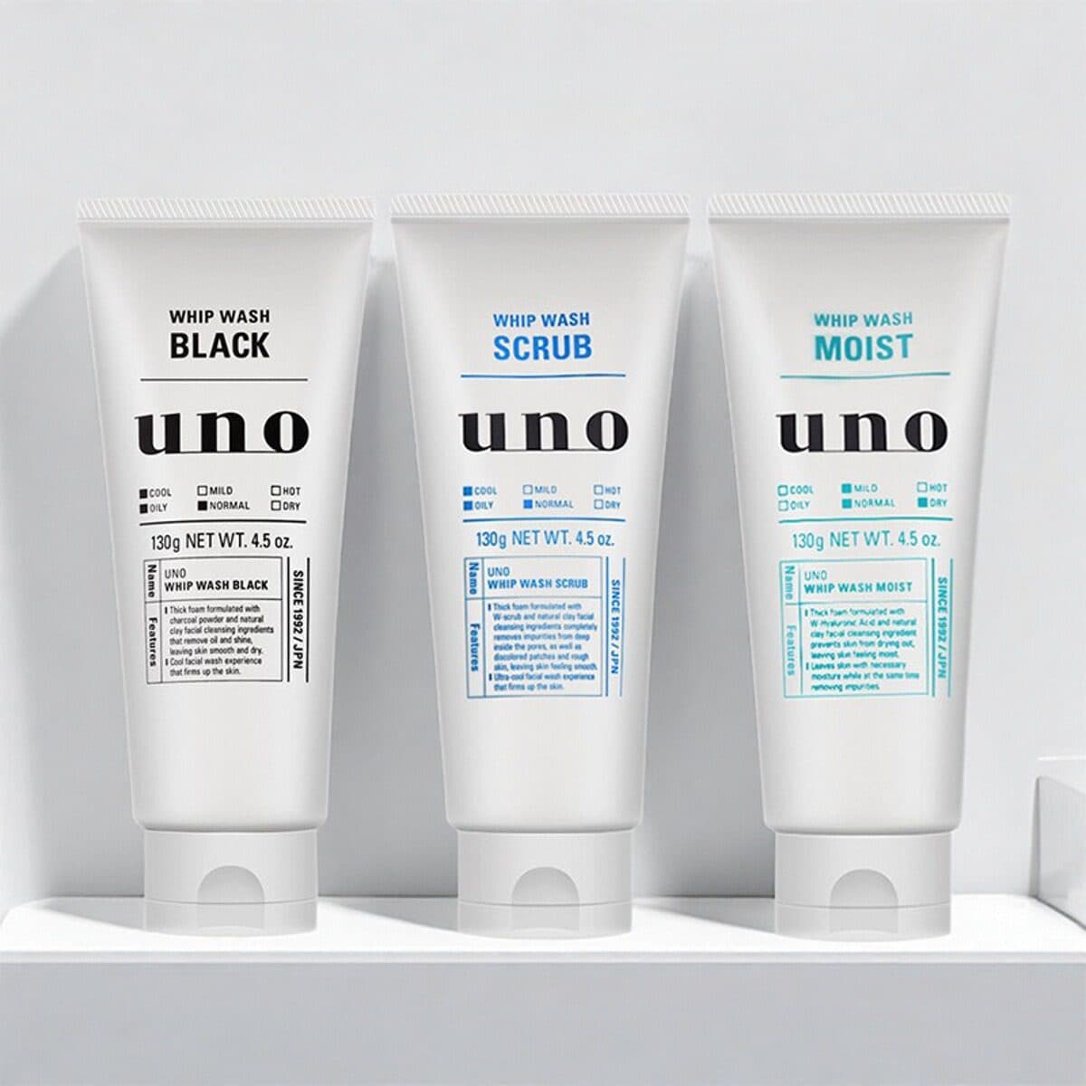General Trade Japanese UNO Men's Facial Cleanser Exfoliating Blackhead Scrub Face Wash