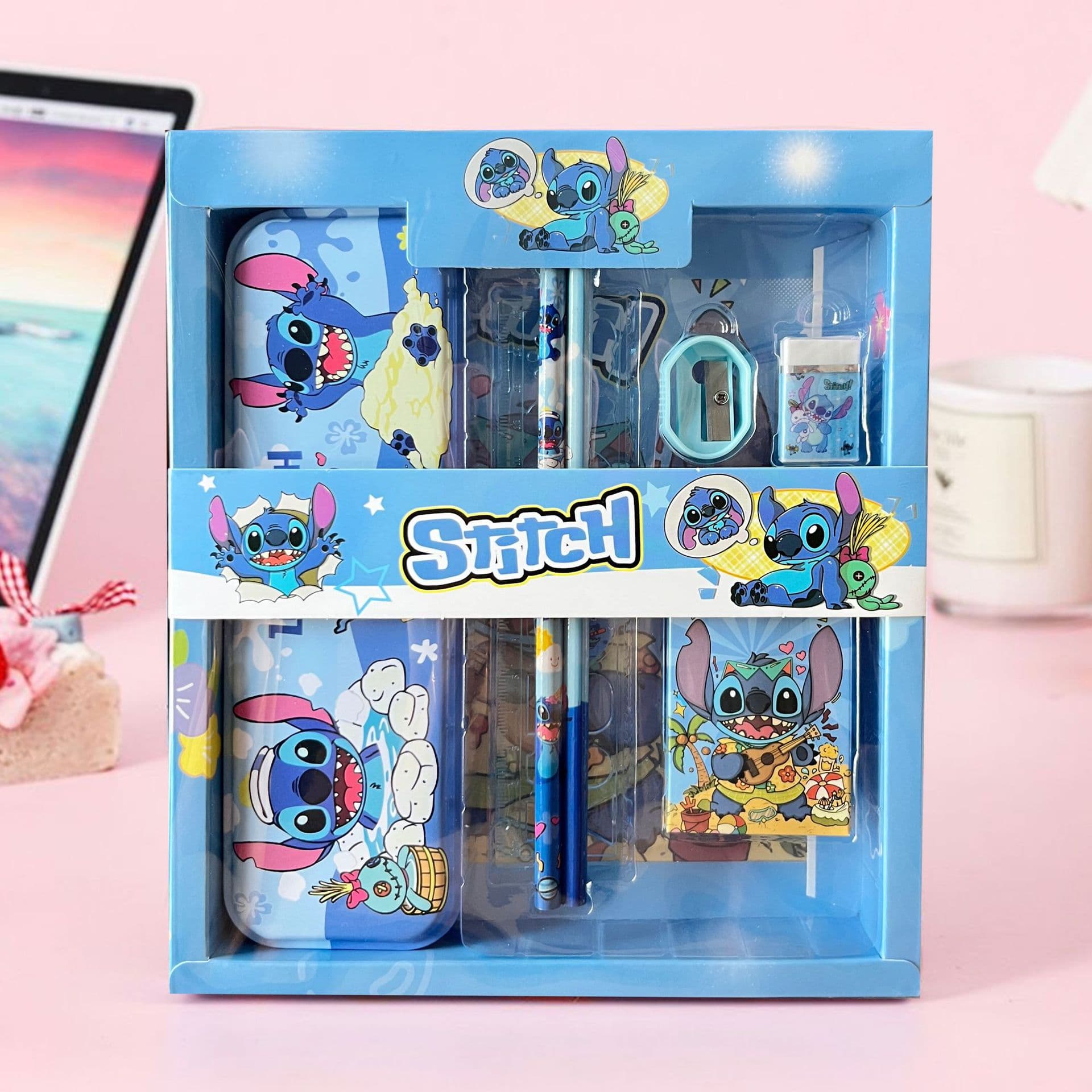 Foreign trade popular Stitch stationery set small set Sanrio stationery Kuromi birthday gift box wholesale