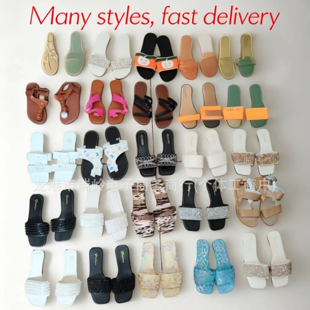 Flat Bottom Slippers for Women, Africa Export Breathable Home Slippers, Round Toe Casual Sandals Women's Slippers
