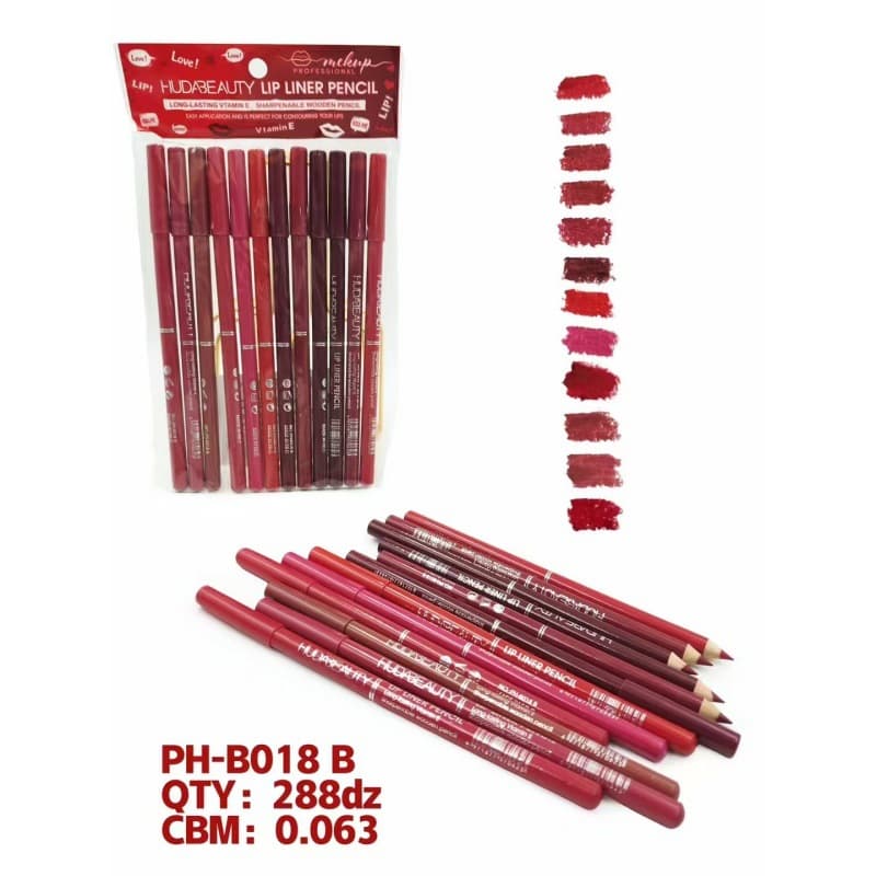 huda beauty Lip Liner 12 Colors Natural Plump Lip Gloss Versatile