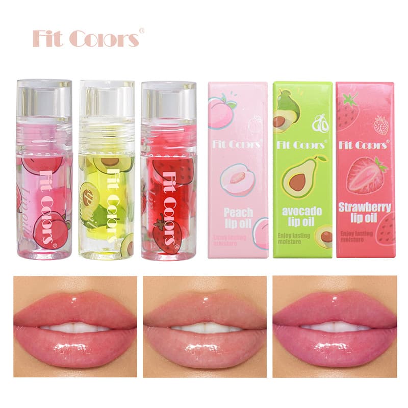 Fit Colors Fruit Flavored Lip Oil Lip Gloss Moisturizing Hydrating Transparent Shiny Lip Oil Lip Gloss Cross-border