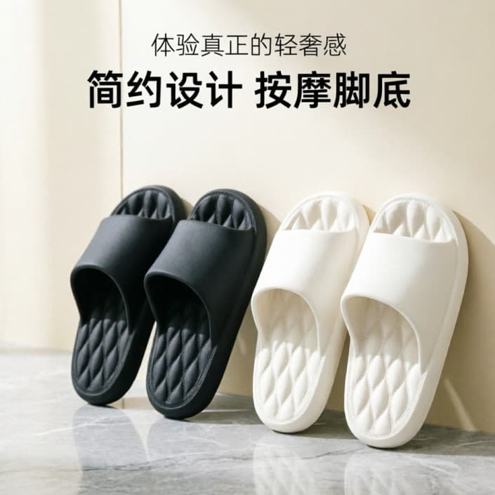Seasonal Home Slippers Cross-Border Hot Selling Wholesale Women's Bathroom Shower Couples Thick Sole Silent EVA Slippers Men