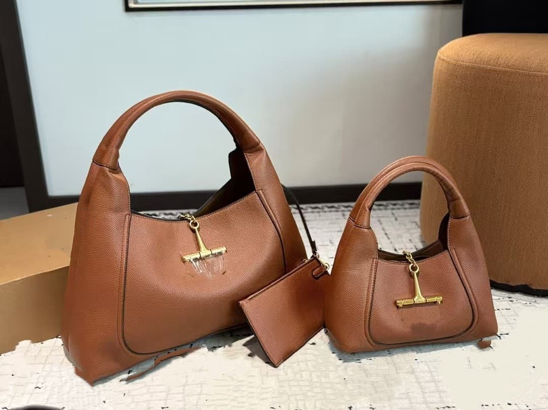 G Chi 25 Spring Sofbit Maxi horsebit textured leather shoulder bag armpit bag real shot high quality for cross-border