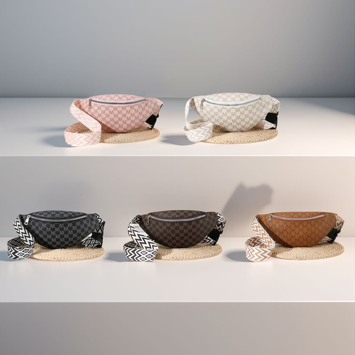 Bag Women 2025 New Retro Print Women Waist Bag Fashion Versatile Shoulder Bag Trendy Crossbody Chest Bag Women