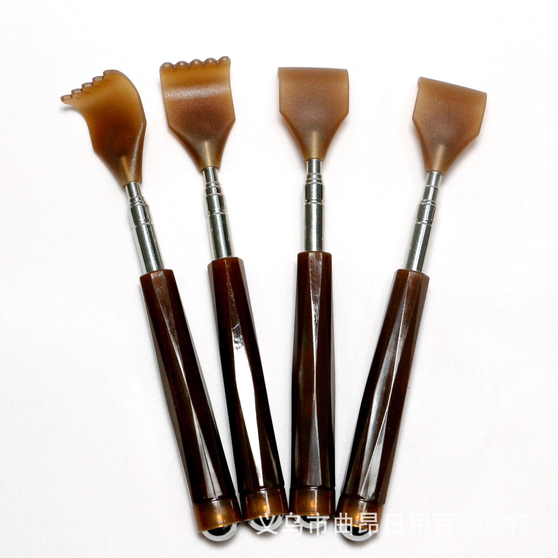 Eight Directions Wealth Itch Scratcher Extendable Back Scratcher with Steel Balls, Four-Section Massager, Self-Sufficient Stainless Steel Elder's Joy