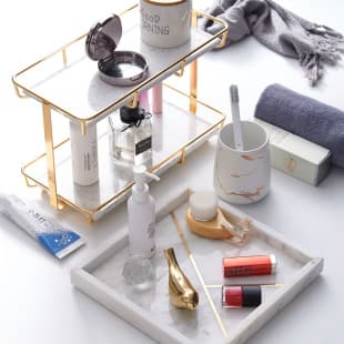 Custom Marble Tray Hotel Office Coffee Shop Storage Tray Jewelry Display Tray Bathroom Tray