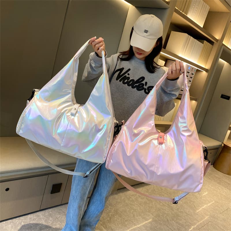 Fashionable Colorful Simple Travel Bag Women's Commute Versatile Yoga Training Bag Wet-Dry Separation Shoe Compartment Lightweight Gym Bag