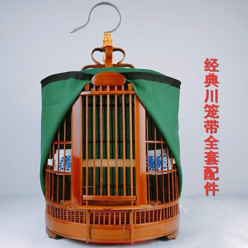 Small Bird Cage Accessories Set for Thrush, Myna, Bamboo Small Bird Cage, Clearance Sale, Cheap Wholesale, Large Size