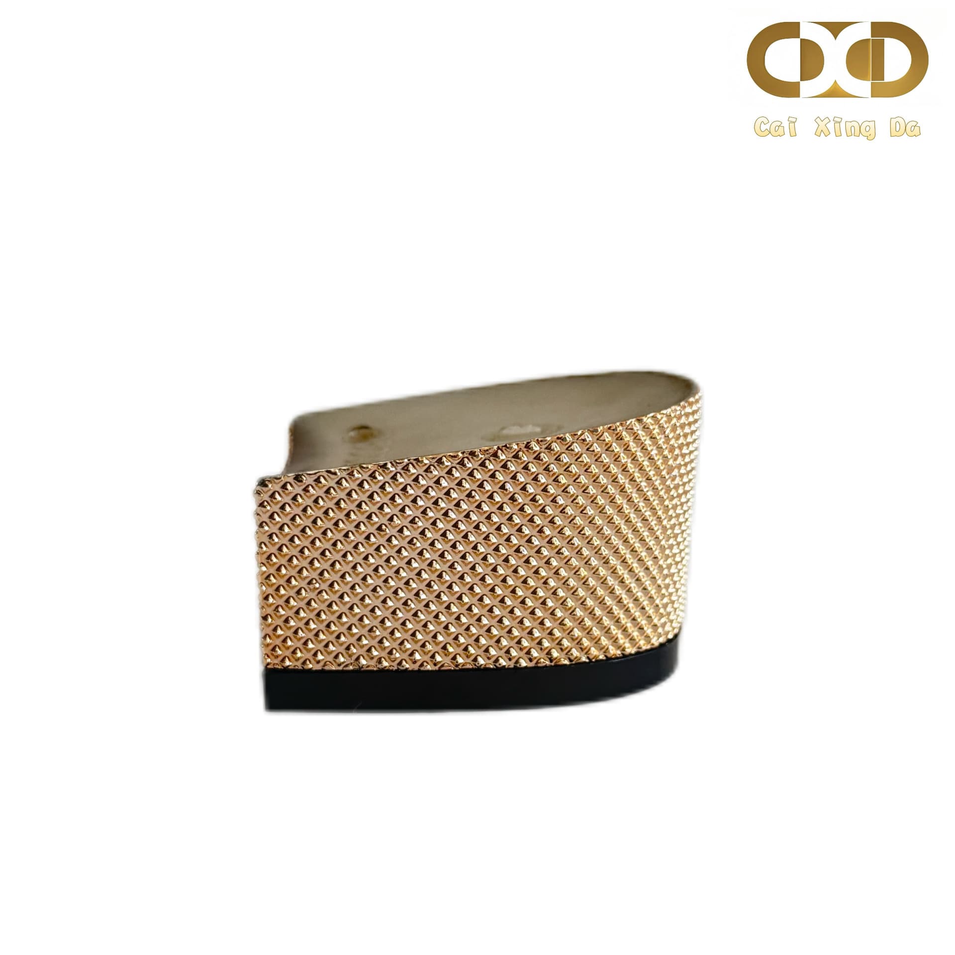 Caixingda shoe material heel 980020 new electroplated flash diamond pattern geometric 3D retro thick heel design