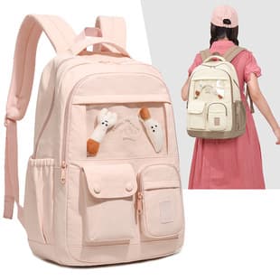 Backpack for Girls High School Students Large Capacity Middle School Primary School Students Weight Reducing Spine Protection Ultra Light 2026 New Double Shoulder Bag