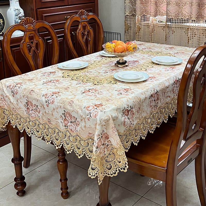 Wholesale Embroidered Tablecloth European Style Fabric Rectangular Table Cover Coffee Table Cloth Dining Table Cloth Chair Cover Chair Pad Set Chair Cover