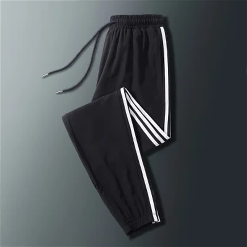 School Uniform Pants with Three Stripes, Two Stripes, One Stripe - Summer and Spring/Autumn Style, Elastic Cuff, Navy Blue, for Primary, Middle, and High School