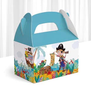 Pirate Theme Birthday Party Favor Gift Box, Little Pirate Pattern Party Favor Paper Box, Return Gift Box