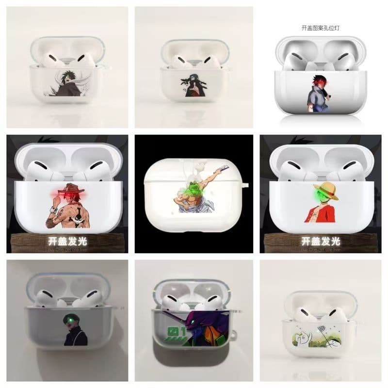 Open Lid Light-Up Anime Cartoon AirPods Pro 2nd Gen Case, Pro 5th Gen Protective Cover, Apple 3rd Gen Soft Case 4