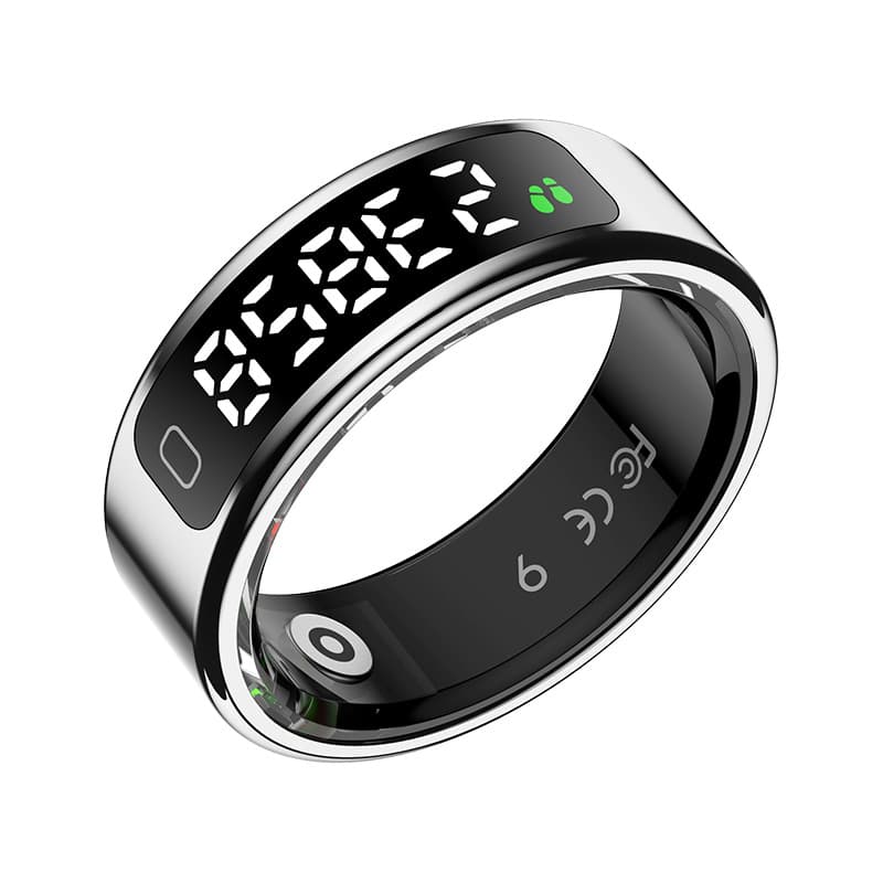 R11C (Qring) NEW Heart Rate, Blood Oxygen, Sleep, Step Counting, Sports Health Monitoring Display Screen Smart Ring