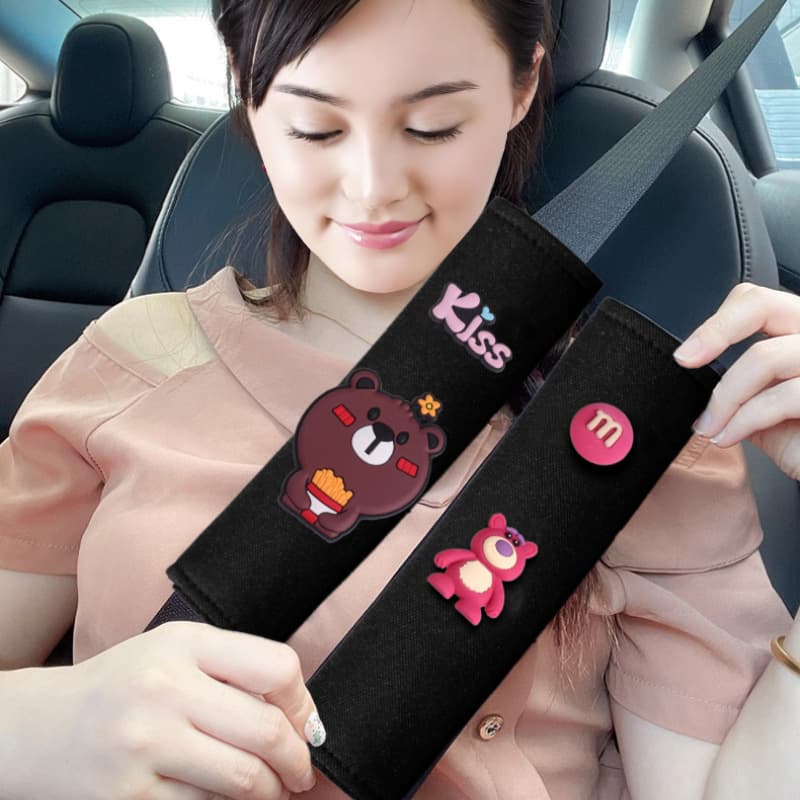 Car Shoulder Strap Cover Cotton and Linen Strap Protective Cover Anti-Wear Car Shoulder Strap Cover