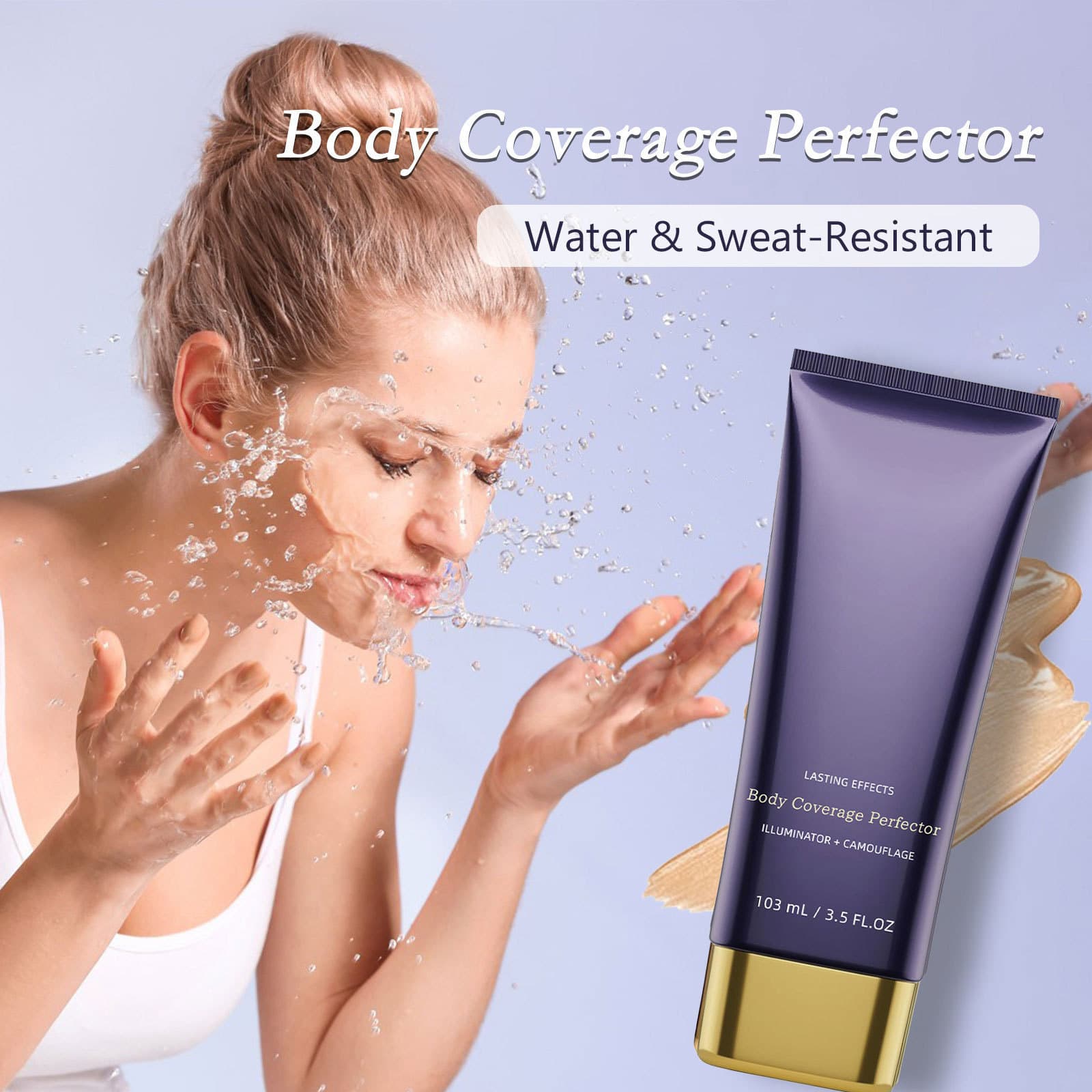 Cross-border body tattoo concealer concealer liquid maintenance cream waterproof sweat cover tattoo birthmark scar full coverage