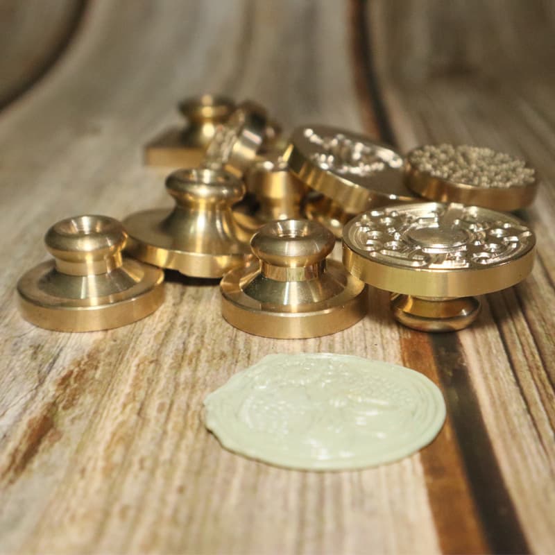 15mm Diameter European Retro Brass Fire Paint Seal Head Envelope Invitation Wax Seal Head Factory Direct Supply Engraving