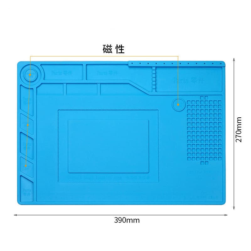 Premium Computer & Phone Repair Workbench Heat-Resistant Silicone Mat for Hot Air Gun Soldering Station