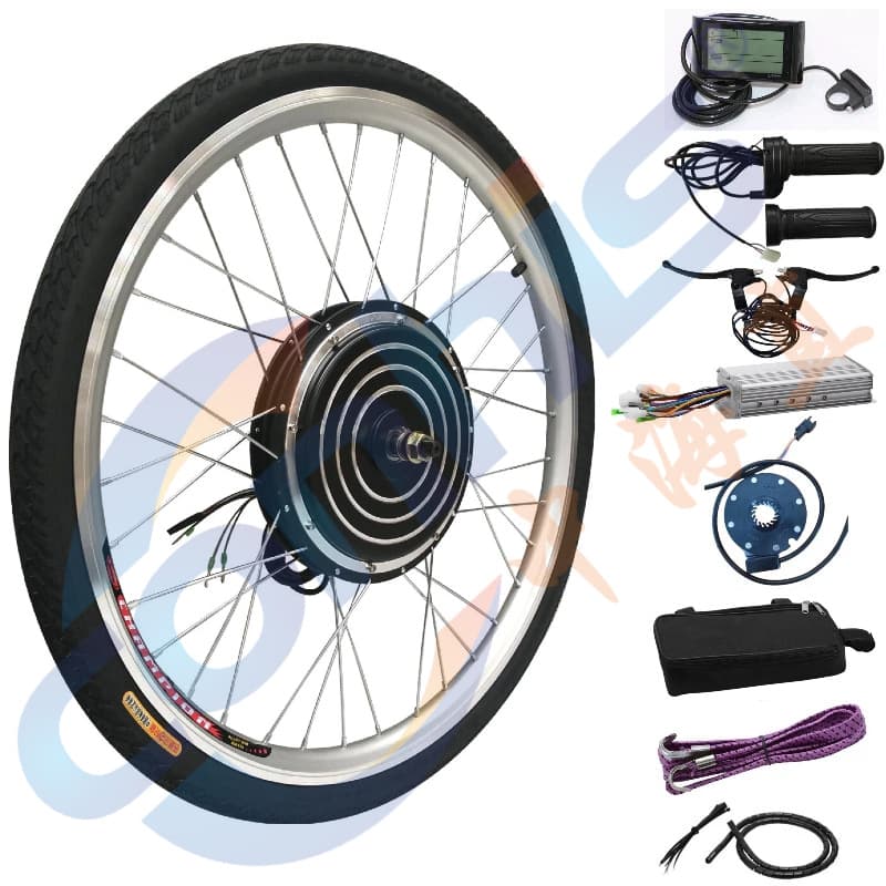 48V 1000W Electric Bicycle Conversion Kit with LCD Display Meter, Front or Rear Wheel, DIY E-Bike Conversion