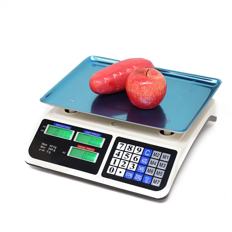 Small 40kg Commercial Pricing Scale, Rechargeable Kitchen Scale, Portable Electronic Scale, High-Precision Commercial Pricing Electronic Scale