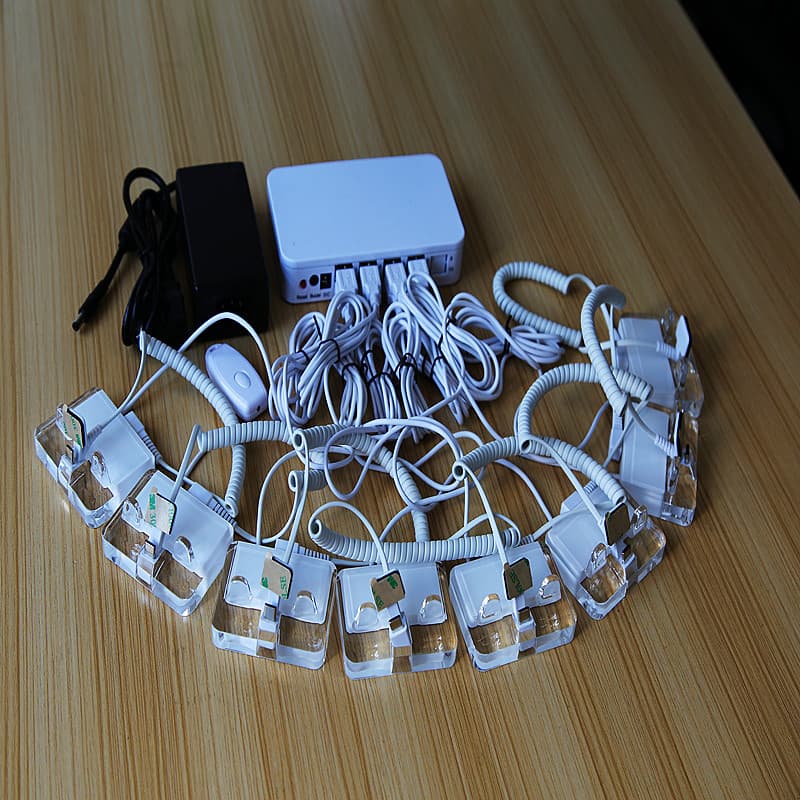 Huawei/Apple Phone Anti-Theft Display Stand Experience Station with Demo Charging and 4/6/8-Channel Alarm Host