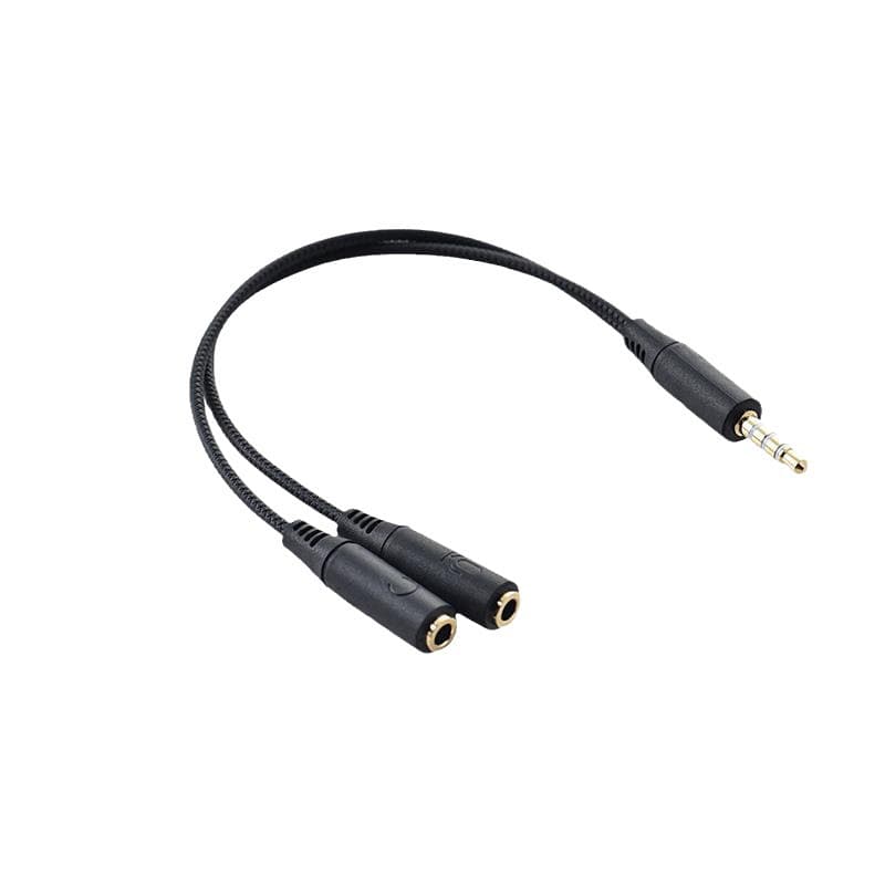 3.5mm Y-Splitter Adapter, Single Port for Phone and Laptop, Headphone and Microphone 2-in-1 Audio Cable