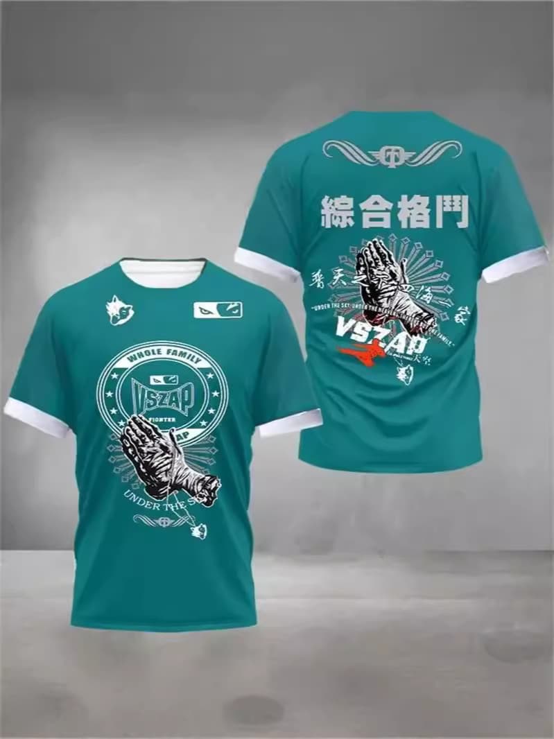 3D Muay Thai Wrestling Print T-Shirt Men's Fashion Sports Short Sleeve Men's Fitness Top Classic Clothing Harajuku T-Shirt