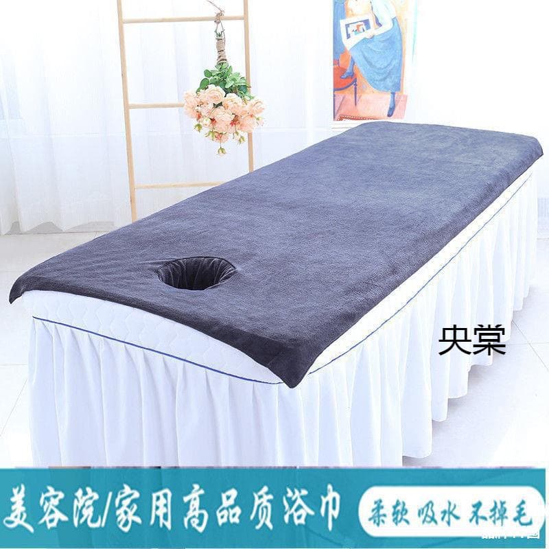 Beauty Salon Bed Sheet with Opening, Massage and Therapy Bed Linens, Bath Towel Large Towel Non-Pure Cotton Soft Absorbent Sauna Towel
