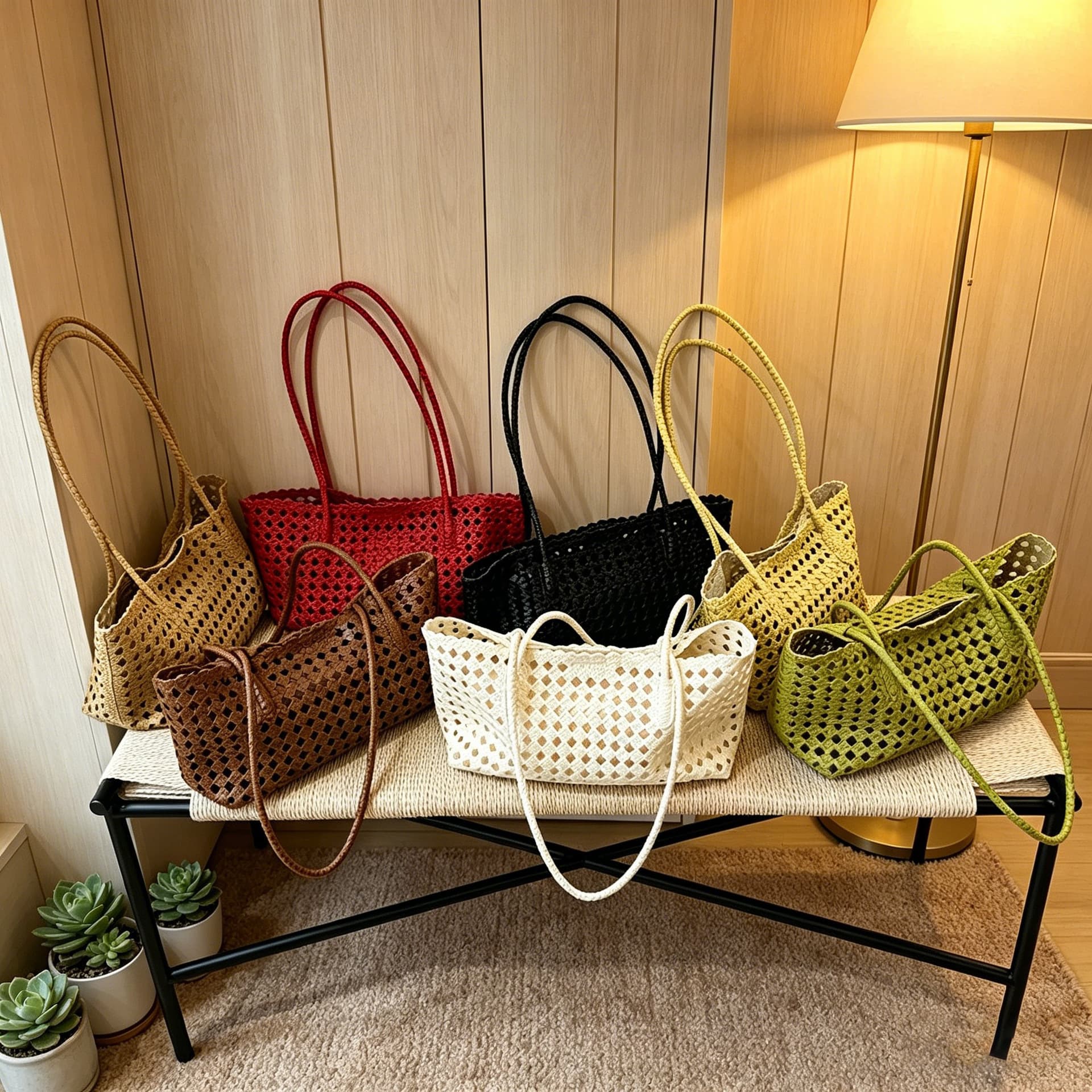 2026 Summer Hollow Woven Beach Bag, Niche Basket Bag, Seaside Vacation Handbag, Shoulder Bag