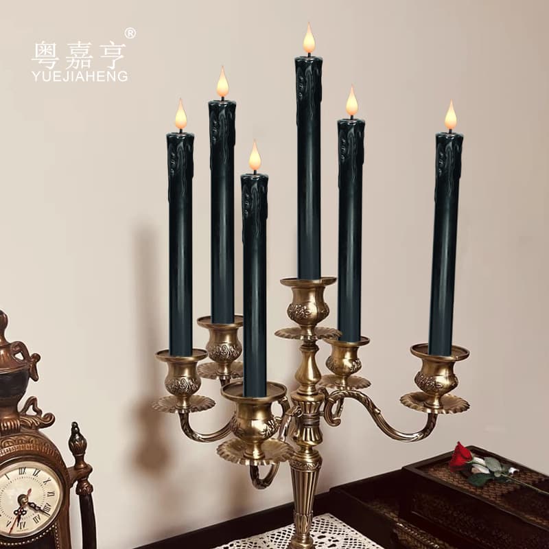 Amazon Hot Sale Suit Long Rod Candle Paraffin Material LED Electronic Candle Light Christmas Wedding Decoration Candle