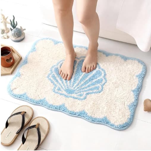 Cross-border creative imitation cashmere floor mats, water-absorbent and wear-resistant, bathroom floor mats, bedroom bedside blankets, entrance door decorative door mats