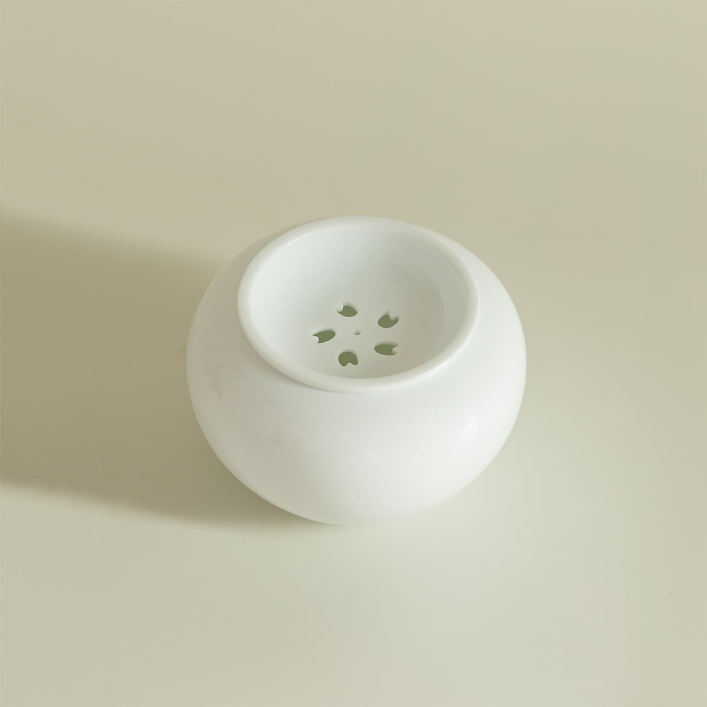 Hidden River Hall White Porcelain Jian Shui Water Jar Minimalist Desktop Tea Residue Jar Ceramic Tea Rinse Gongfu Tea Set Small Tea Ceremony Accessory